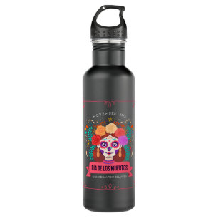 Bouteille D'eau Dia de los muertos jour des morts