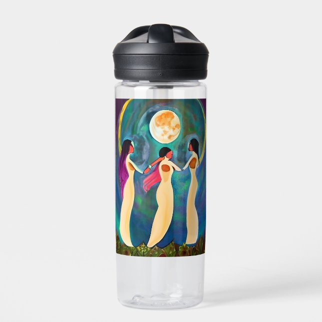 Bouteille D'eau Dieu bénisse tout sous la lune (Extérieur)