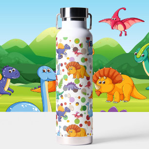 Bouteille D'eau Dinosaur Fun Personnaliser Nom Durable