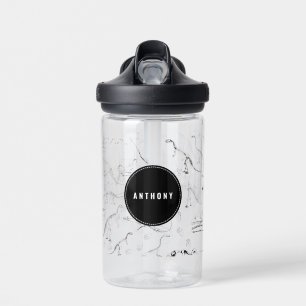 Bouteille D'eau Dinosaur Os Fossiles Nom Personnalisé École