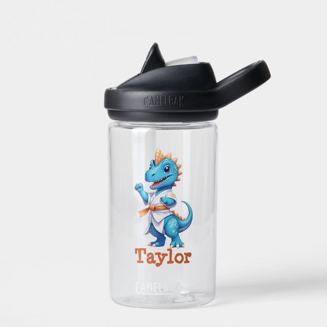 Bouteille D'eau Dinosaure karaté bleu (Gauche)
