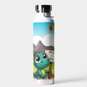 Bouteille D'eau dinosaure mignon et drôle