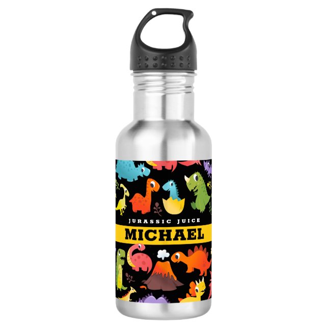 Bouteille D'eau Dinosaure personnalisé (Devant)