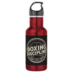 Bouteille D'eau Discipline de boxe Motivation Vintage Gym