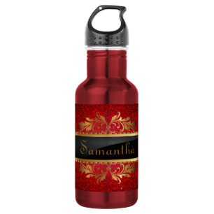 Bouteille D'eau Discothèque à Parties scintillant rouges 32. oz.