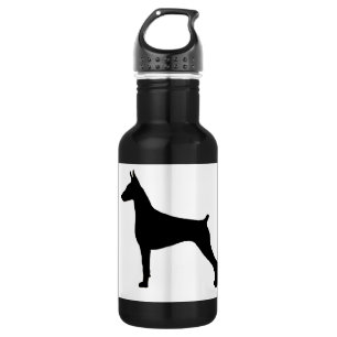 Bouteille D'eau doberman pinscher silo noir.png