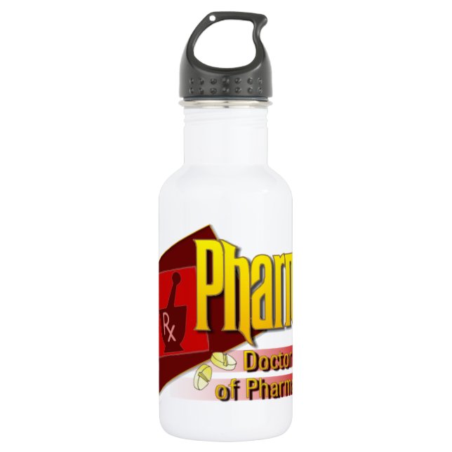 Bouteille D'eau Docteur de PharmD de LOGO de pharmacie (Devant)