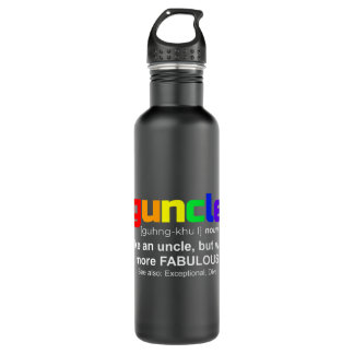 Bouteille D'eau Don Guncle pour Gay Uncle LGBT Pride Tee