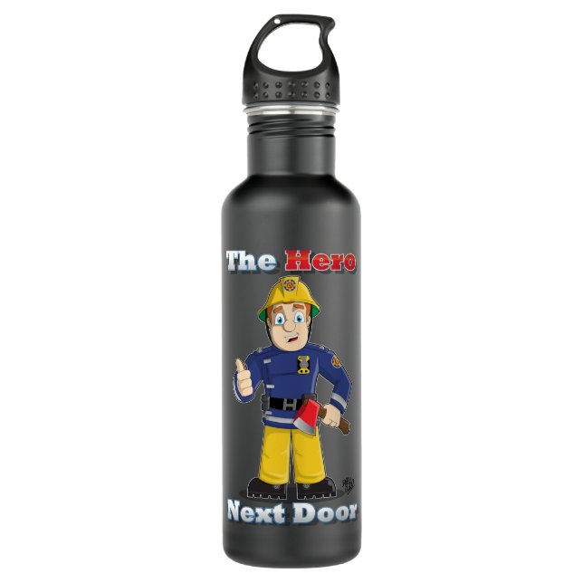 Bouteille D'eau Dons Amusants Pour Enfants Pompiers Dessins Sam Ca (Devant)