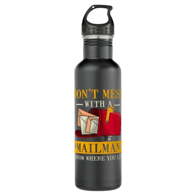 Bouteille D'eau Don't Mess Mailman - Mailman Cadeau Postman Postal (Devant)