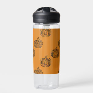 Bouteille D'eau Doodles d'Halloween boho mandala citrouilles Autom