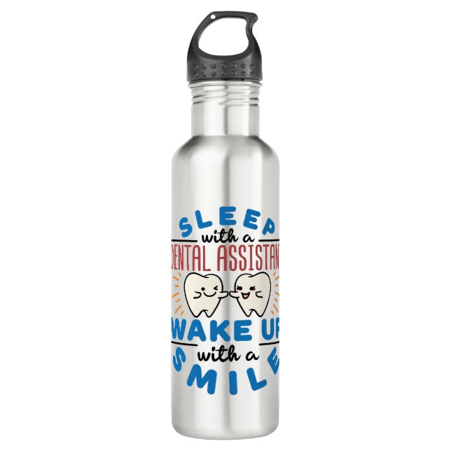 Bouteille D'eau Dormir avec une assistante dentaire Réveillez-vous (Devant)