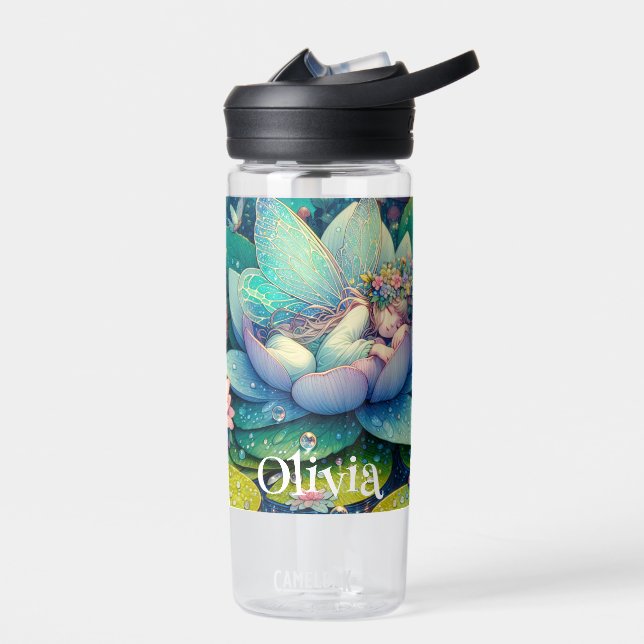 Bouteille D'eau Dormir sur un conte de fleurs Personnalisé (Gauche)