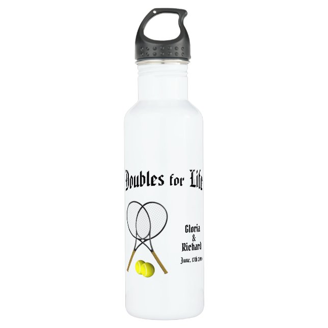 Bouteille D'eau Doubles pour Mariage de Life Tennis (Devant)