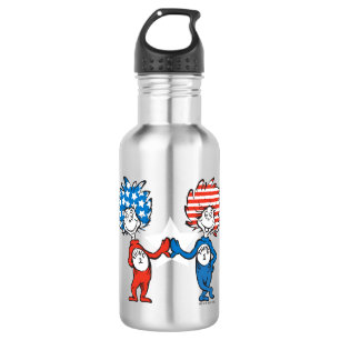 Bouteille D'eau Dr Seuss   Une chose Deux graphiques patriotiques
