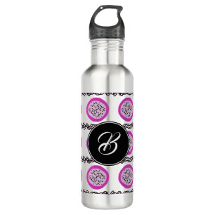 Bouteille D'eau Dragon Fruit Doodé violet Monogramme