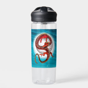 Bouteille D'eau Dragon Lune Rouge Fantastique Artistique