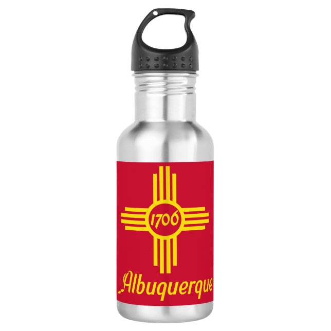Bouteille D'eau Drapeau Albuquerque, Nouveau-Mexique Wa en acier i (Devant)