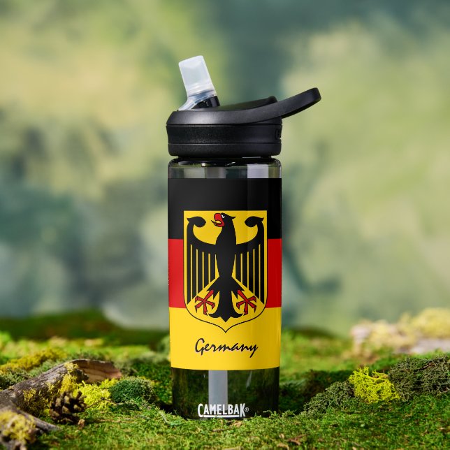 Bouteille D'eau Drapeau allemand patriotique (Extérieur)