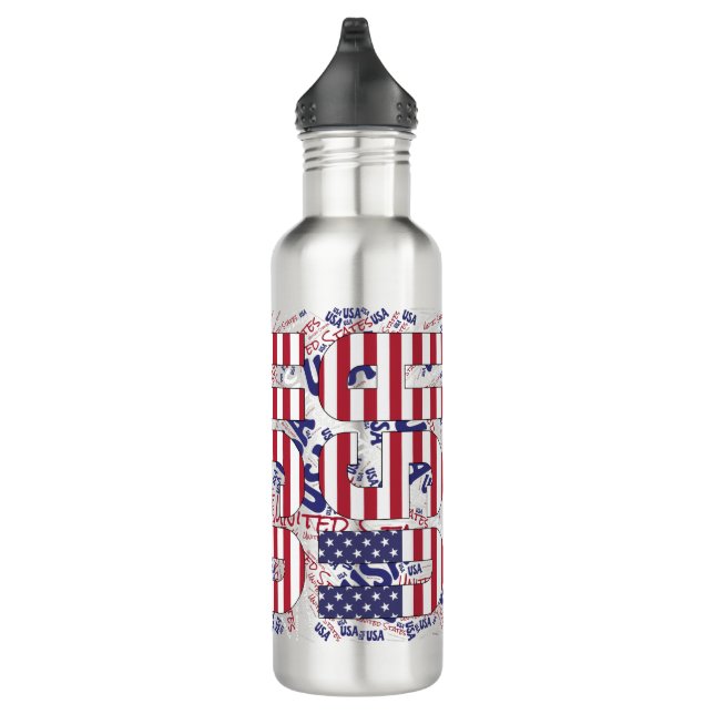 Bouteille D'eau Drapeau américain patriotique (Droite)