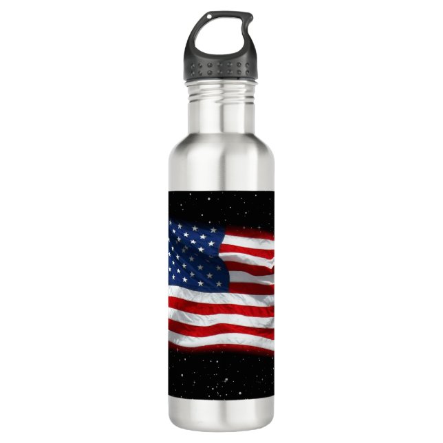 Bouteille D'eau Drapeau américain patriotique États-Unis (Devant)