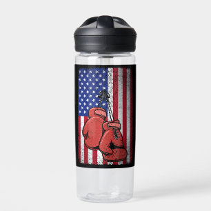 Bouteille D'eau Drapeau américain vintage 4 juillet Boxe