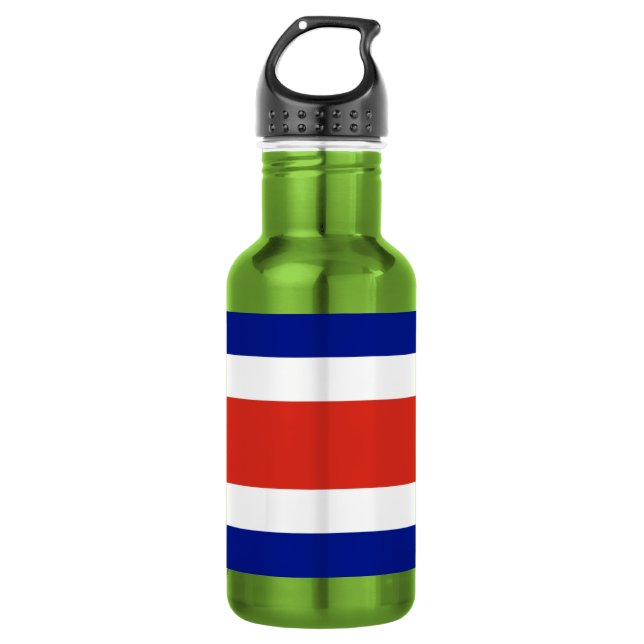 Bouteille D'eau Drapeau civil du Costa Rica (Devant)