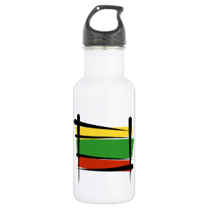 Bouteille D'eau Drapeau de brosse de la Lithuanie