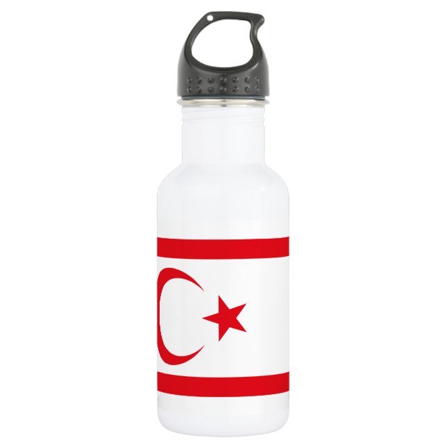 Bouteille D'eau Drapeau de Chypre du Nord (Devant)