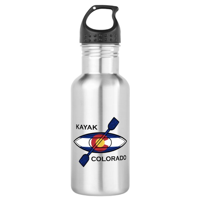Bouteille D'eau Drapeau de Kayak Colorado (Devant)