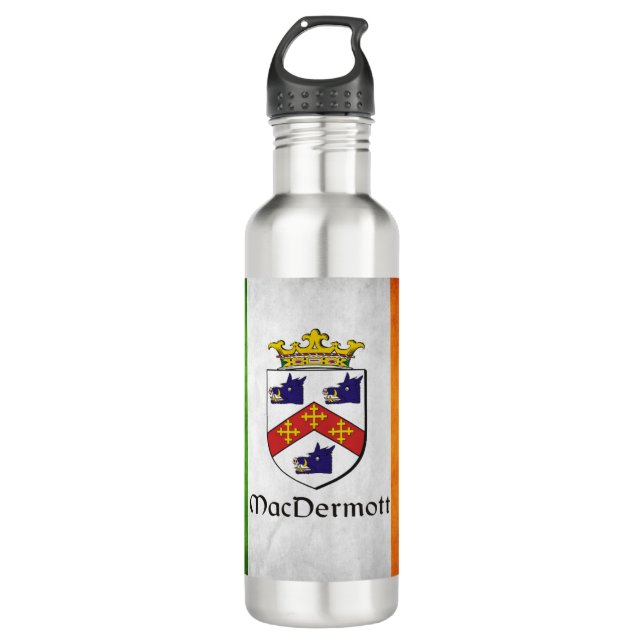 Bouteille D'eau Drapeau de la famille MacDermott (Devant)