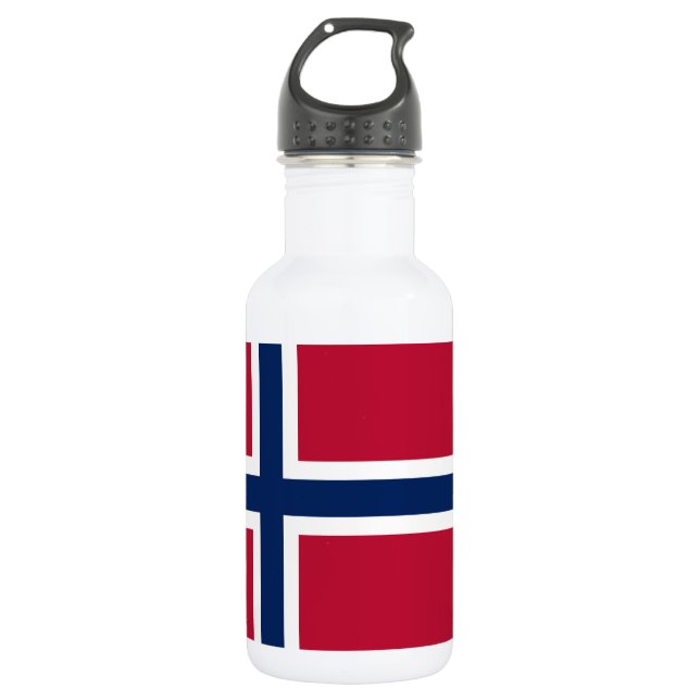 Bouteille D'eau Drapeau de la Norvège (Devant)