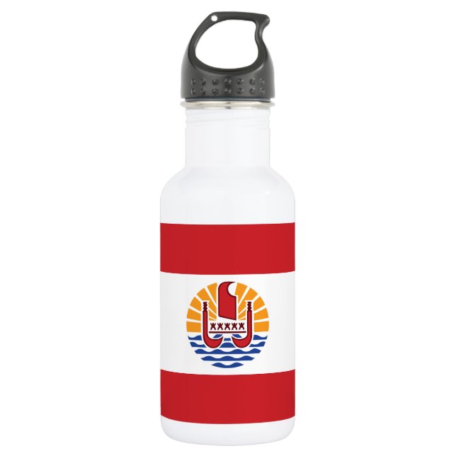 Bouteille D'eau Drapeau de la Polynésie française (Devant)
