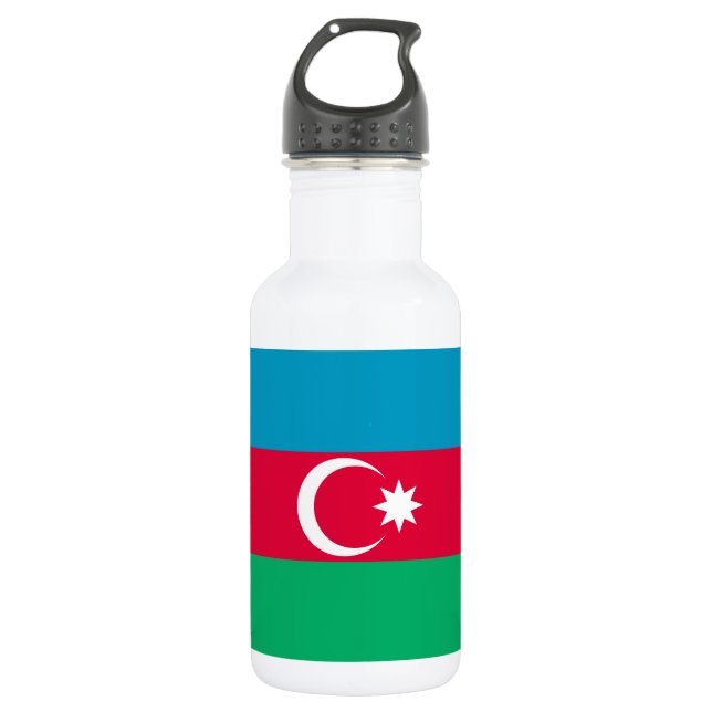 Bouteille D'eau Drapeau de l'Azerbaïdjan patriotique (Devant)