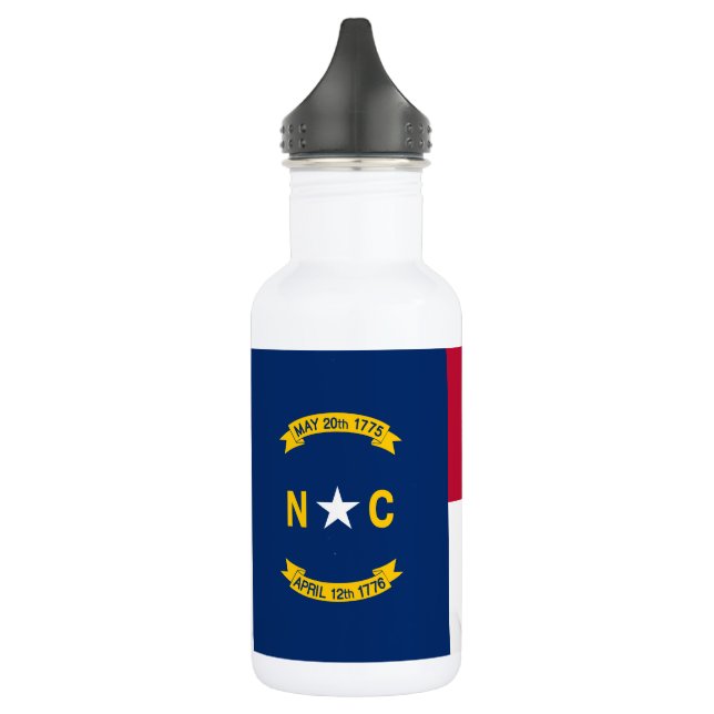 Bouteille D'eau Drapeau de l'État de Caroline du Nord (Gauche)