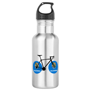 Bouteille D'eau Drapeau de l'Oklahoma à vélo