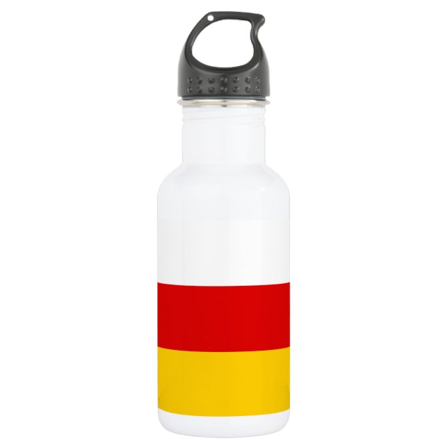 Bouteille D'eau Drapeau de l'Ossétie du Sud (Devant)