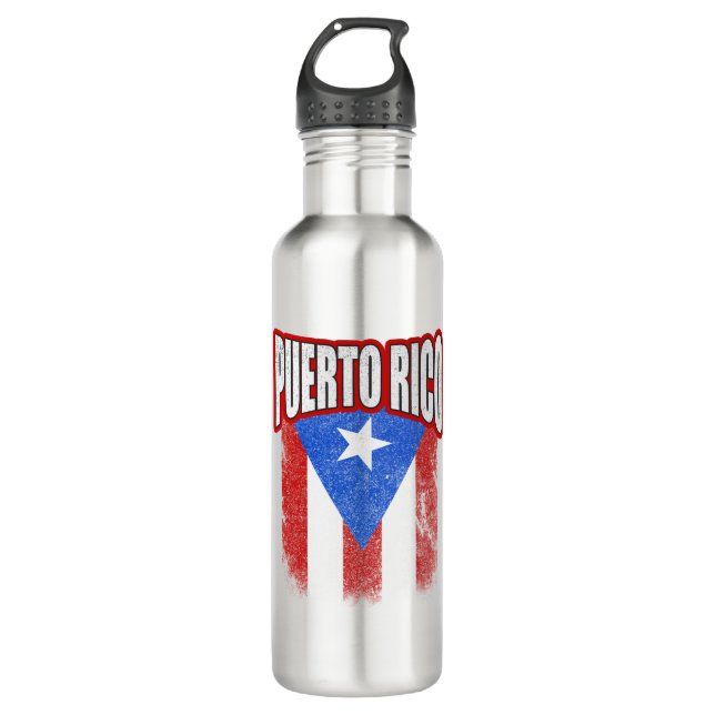Bouteille D'eau Drapeau de Porto Rico Resiste (Devant)