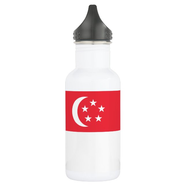Bouteille D'eau Drapeau de Singapour (Gauche)