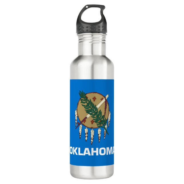 Bouteille D'eau Drapeau d'État de l'Oklahoma (Devant)