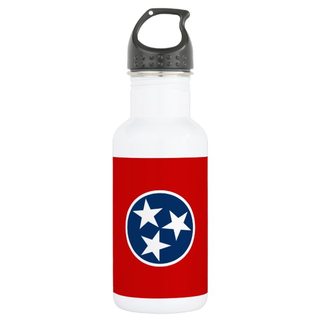 Bouteille D'eau Drapeau d'état du Tennessee (Devant)