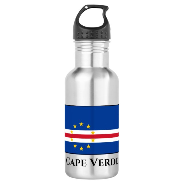Bouteille D'eau Drapeau du Cap-Vert (Devant)