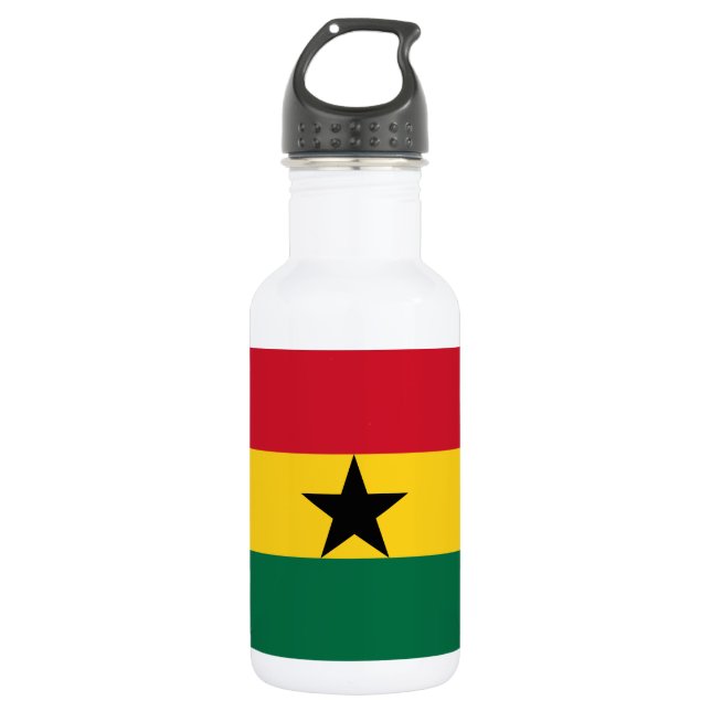Bouteille D'eau Drapeau du Ghana (Devant)