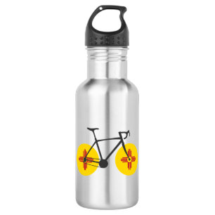 Bouteille D'eau Drapeau du Nouveau-Mexique à vélo