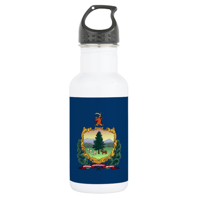 Bouteille D'eau Drapeau du Vermont (Devant)