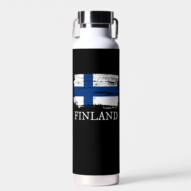 Bouteille D'eau Drapeau Finlande (Avant)