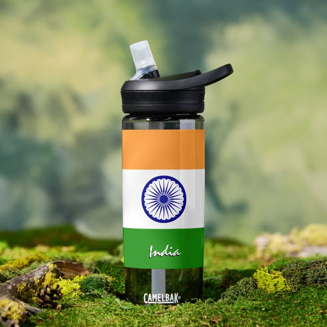 Bouteille D'eau Drapeau indien patriotique (Extérieur)