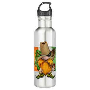 Bouteille D'eau Drapeau irlandais Cowboy Gnome Monogramme