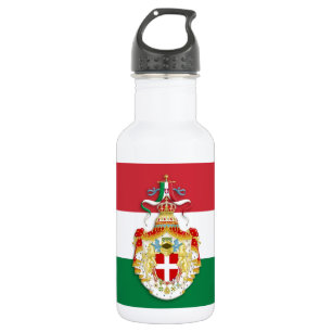 Bouteille D'eau Drapeau italien avec insigne du Royaume d'Italie