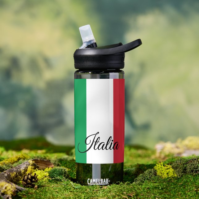 Bouteille D'eau Drapeau italien patriotique (Extérieur)